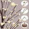 2 Pack Artificial Fall Tabletop Trees with White Pumpkins & Berry Accents, 15 Inch Thanksgiving Centerpieces for Tables, Autumn Harvest Decorations for Mantel, Fireplace, Dining Room & Home Decor